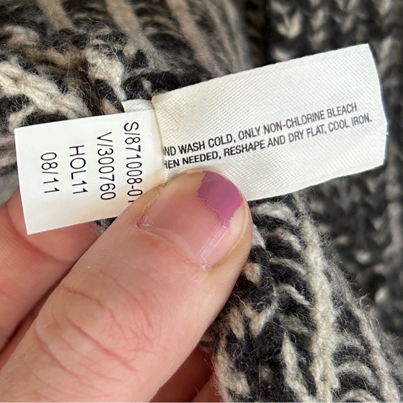 GAP Lambswool Chunky Knit Boxy Open Cardigan Layering Sweater Parisian Boho | XS - Picture 12 of 12